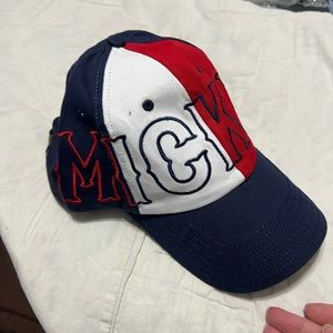 Red white and blue Disney mickey baseball hat